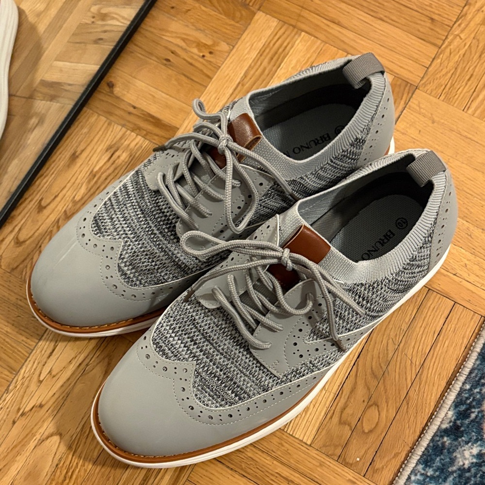 Bruno Men's Gray Oxford Brogues